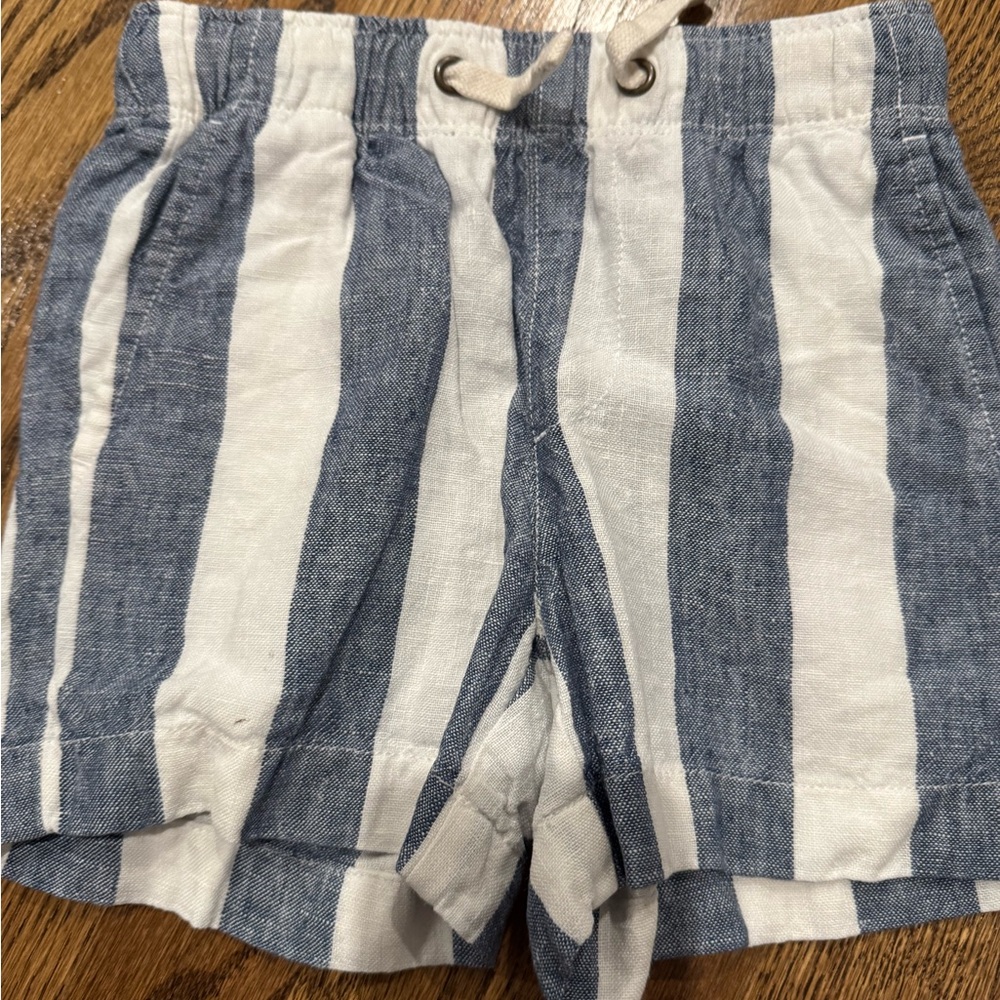 Crewcuts Navy and White Striped Shorts